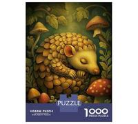 Rompecabezas para Adultos 1000 Piezas Sleeping Pangolin in Enchanted Forest Rompecabezas Juguete Decoración De Pared Vacaciones En Casa Matar El Tiempo Juego Desafiante Regalos 38x26cm/1000pcs