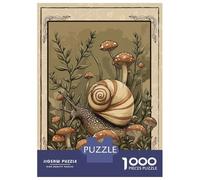 Rompecabezas para Adultos 1000 Piezas Snail and Mushrooms Cottagecore Rompecabezas Juegos Divertidos Vacaciones En Casa Matar El Tiempo Oferta como Regalos para Toda La Familia 52x38cm/1000pcs