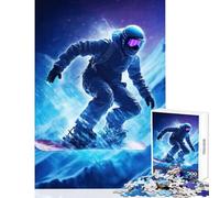 Rompecabezas para Adultos 1000 Piezas Snowboarder acción montaña Nevada decoración del hogar Juguetes Regalos para Mujeres y Hombres Juego práctico para cumpleaños y Navidad tamaño 38x26cm