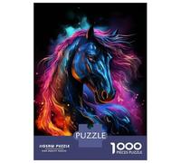 Rompecabezas para Adultos 1000 Piezas Space Horse Galaxy Rompecabezas Juguete Decoración De Pared Vacaciones En Casa Matar El Tiempo Juego Desafiante Regalos 52x38cm/1000pcs