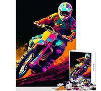 Rompecabezas para Adultos 1000 Piezas Splashes Motocross Juguetes antiestrés Gran Regalo para Juegos Juego práctico Descompresión Intelectual Tamaño 38x52cm