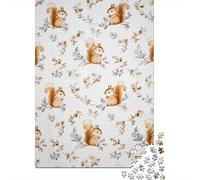 Rompecabezas para Adultos 1000 Piezas Squirrel Fabric by The Yard Rompecabezas para Adultos Juegos De Relajación Carrera De Velocidad De Manos Juego Desafiante Regalos 52x38cm/1000pcs