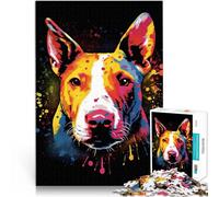 Rompecabezas para Adultos 1000 Piezas Staffordshire Bull Terrier Juguetes para aliviar el estrés Juego Educativo para cumpleaños y Navidad. 38x26cm