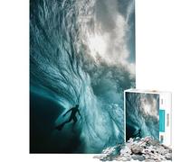 Rompecabezas para Adultos 1000 Piezas Surfista bajo una Ola Rompecabezas 1000 Piezas Juguete Decoración de Pared Pero Divertido y humorístico (38x52cm)