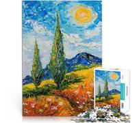 Rompecabezas para Adultos 1000 Piezas Susurros del ciprés Juguete Educativo para aliviar el estrés Cumpleaños 38x26cm