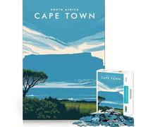 Rompecabezas para Adultos 1000 Piezas Table Mountain Ciudad del Cabo Juego de Ajuste Acertijo Regalo de diversión y relajación Arte (50x75cm)