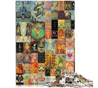 Rompecabezas para adultos 1000 piezas Tarot Art DIY Puzzle Toys Ayuda al cerebro a ejercitar juguetes adictivos para cultivar la paciencia 14.96" x 20.47"