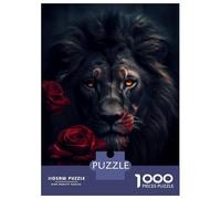 Rompecabezas para Adultos 1000 Piezas The Black Lion King Rompecabezas Juegos Relajantes Corte De Precisión Cumpleaños Y Navidad 52x38cm/1000pcs