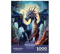 Rompecabezas para Adultos 1000 Piezas The Blue Dragon Rompecabezas para Adolescentes Juegos Relajantes Decoración Actividades Divertidas En Casa 52x38cm/1000pcs