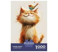 Rompecabezas para Adultos 1000 Piezas The Cat and The Bird Rompecabezas para Adultos Juego Práctico Difícil Difícil Diversión En Casa Actividades, 70x50cm/1000pcs