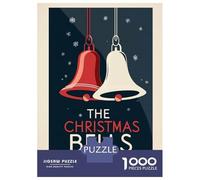 Rompecabezas para Adultos 1000 Piezas The Christmas Bells Rompecabezas Juegos Relajantes Corte De Precisión Cumpleaños Y Navidad 52x38cm/1000pcs