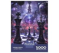 Rompecabezas para Adultos 1000 Piezas The Time of Chess Rompecabezas Juegos Relajantes Corte De Precisión Cumpleaños Y Navidad 38x26cm/1000pcs