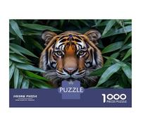 Rompecabezas para Adultos 1000 Piezas Tiger Portrait in Lush Green Foliage Rompecabezas para Adultos Juegos Relajantes Regalos para Mujeres Oferta como Regalos para Toda La Familia 38x26cm/1000pcs