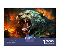 Rompecabezas para Adultos 1000 Piezas Tiger Wall Art Print-13 Rompecabezas para Adultos Juguete Decoración De Pared Análisis Y Lógica Juego Desafiante Regalos 38x26cm/1000pcs