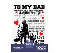 Rompecabezas para Adultos 1000 Piezas To My Dad Ill Always Be Rompecabezas para Adultos Juego Práctico Decoración Actividades Divertidas En Casa 38x26cm/1000pcs