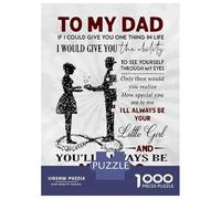 Rompecabezas para Adultos 1000 Piezas To My Dad You Are My Hero Rompecabezas Juegos Divertidos Vacaciones En Casa Matar El Tiempo Oferta como Regalos para Toda La Familia 52x38cm/1000pcs