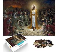 Rompecabezas para Adultos 1000 Piezas Todos Amamos a Jesús Competición de Velocidad de Manos Decoración artística del hogar 52x38cm