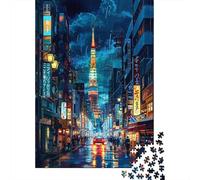 Rompecabezas para Adultos 1000 Piezas Tokyo Tower Neon Night-1 Rompecabezas para Adolescentes Juego De Ingenio Mejora La Memoria Actividades Divertidas En Casa 38x26cm/1000pcs
