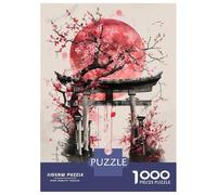 Rompecabezas para Adultos 1000 Piezas Torii Gate Sakura Rompecabezas para Adultos Juguetes DIY Análisis Y Lógica Diversión En Casa Actividades, 70x50cm/1000pcs