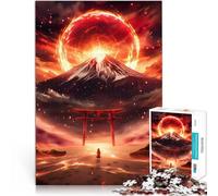 Rompecabezas para Adultos 1000 Piezas Tormenta de Fuego del Desierto japonés Juego de ingenio Decoración hogar 75x50cm
