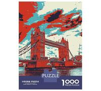 Rompecabezas para Adultos, 1000 Piezas Tower Bridge London Rompecabezas para Adolescentes, Juguete, Decoración De Pared, Regalos para Amigos Y Familiares 52x38cm/1000pcs