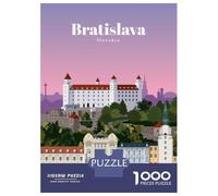 Rompecabezas para Adultos 1000 Piezas Travel to Bratislava Rompecabezas para Adolescentes Juegos Relajantes Decoración Actividades Divertidas En Casa 38x26cm/1000pcs