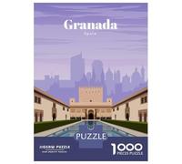 Rompecabezas para Adultos 1000 Piezas Travel to Granada Rompecabezas para Adolescentes Juegos Relajantes Una Obra De Arte Cumpleaños Y Navidad 52x38cm/1000pcs