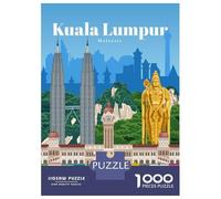 Rompecabezas para Adultos 1000 Piezas Travel to Kuala Lumpur Rompecabezas para Adolescentes Juegos Relajantes Una Obra De Arte Cumpleaños Y Navidad 70x50cm/1000pcs