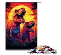 Rompecabezas para Adultos 1000 Piezas Tyrannosaurus Rex Buscando Presa Rompecabezas Imposible Juego Familiar Antiestrés Desafío difícil 75x50cm