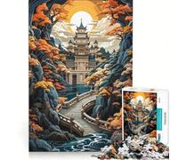 Rompecabezas para Adultos, 1000 Piezas Un Puente hacia la Serenidad Juegos Divertidos para Relajarse y desconectar Fortalece el Amor en Pareja 38x26cm