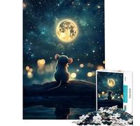 Rompecabezas para Adultos 1000 Piezas Un ratón Solitario a la luz de la Luna Juegos relajantes Un desafío para la Inteligencia Cerebral Juguetes adictivos Un Gran Regalo Actividades Familiares