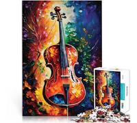Rompecabezas para Adultos 1000 Piezas Un violín en Estilo Afremov Juego desafiante y Juego Familiar Regalos de Amigo Secreto 38x26cm