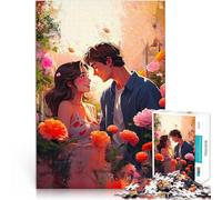 Rompecabezas para Adultos 1000 Piezas Una Historia de Amor en pétalos Juego práctico Actividades Divertidas en casa, Regalos de cumpleaños, Regalos de Viaje, 38x26cm