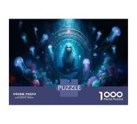 Rompecabezas para Adultos 1000 Piezas Underwater Portal with Jellyfish Rompecabezas para Adolescentes Juegos Familiares Difícil Difícil Cumpleaños Y Navidad 38x26cm/1000pcs