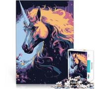 Rompecabezas para Adultos 1000 Piezas Unicornio Juego Familiar para aliviar el estrés: desafío difícil Regalo de cumpleaños, Regalos 38x26cm