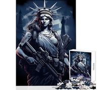Rompecabezas para Adultos 1000 Piezas USA Freedom Rifle Gun Juguete Educativo Obra de Arte Regalo Juego Educativo colección de Artistas Bellas Artes tamaño 38x52cm