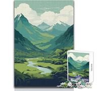 Rompecabezas para Adultos 1000 Piezas Valle de Evergreen Hermoso diseño Juego Una Obra de Arte Regalo para cumpleaños Tamaño 50x75cm