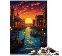 Rompecabezas para adultos 1000 piezas Venecia Italia Puzzle Familiar Divertido con piezas totalmente encajables de Formas aleatorias 19,7 pulgadas x 29,5"