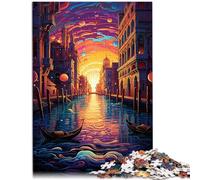 Rompecabezas para adultos 1000 piezas Venecia Italia rompecabezas para juego educativo Desafío juguete ilustración regalo 19.7 pulgadas x 29.5 pulgadas para adolescente edad 14+