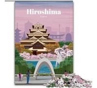 Rompecabezas para Adultos 1000 Piezas Viaje a Hiroshima Juego desafiante y para Jugar en Familia Toda la Familia (26x38cm) 1000 Piezas
