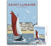 Rompecabezas para Adultos 1000 Piezas Viaje a Saint Lunaire Juego desafiante Juguetes Decoración del hogar Juguetes antiestrés Tamaño 38x26cm