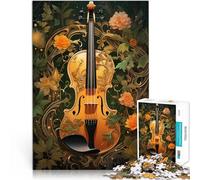 Rompecabezas para Adultos 1000 Piezas Violín Violinista Vintage Juguetes de Juego para Regalo Familiar para la decoración del hogar 75x50cm