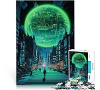 Rompecabezas para Adultos 1000 Piezas Vivir bajo el Resplandor de la Esfera Acertijo para Cada Pieza es única: un desafiante y Divertido Juego Familiar 52x38cm