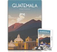 Rompecabezas para Adultos, 1000 Piezas, volcán de Antigua Guatemala, Juego de desafío único, Regalo de cumpleaños, tamaño 50x75cm