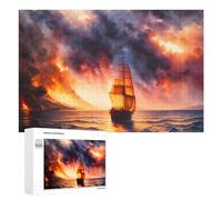 Rompecabezas para adultos 1000 piezas Voyage Through Fiery Skies Puzzles para adultos, juguetes, decoración de pared, regalos para mujeres, gran regalo para juegos, 1000 piezas