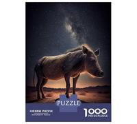Rompecabezas para Adultos 1000 Piezas Warthog Under The Stars Rompecabezas Juguete Decoración De Pared Vacaciones En Casa Matar El Tiempo Juego Desafiante Regalos 52x38cm/1000pcs