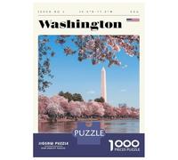 Rompecabezas para Adultos 1000 Piezas Washington DC Travel Art Rompecabezas para Adultos Juegos Relajantes Que Mejoran La Memoria Regalos Y Cumpleaños Únicos 38x26cm/1000pcs