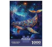 Rompecabezas para Adultos 1000 Piezas Whale in The Cosmos -2 Rompecabezas Juegos Relajantes Corte De Precisión Cumpleaños Y Navidad 38x26cm/1000pcs