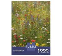 Rompecabezas para Adultos 1000 Piezas Wildflower Field Rompecabezas para Adultos Juguete Decoración De Pared Patrón De Ensamblaje Actividades Divertidas En Casa 38x26cm/1000pcs