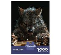 Rompecabezas para Adultos, 1000 Piezas Wolf Chess Rompecabezas para Adolescentes, Juguete, Decoración De Pared, Regalos para Amigos Y Familiares 38x26cm/1000pcs